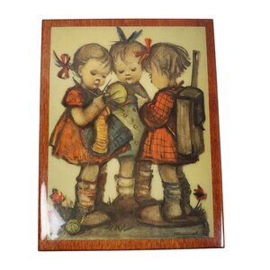 Hummel Wooden Music Jewelry Box WORKS 'Raindrops Keep Falling on My Head' Vintag